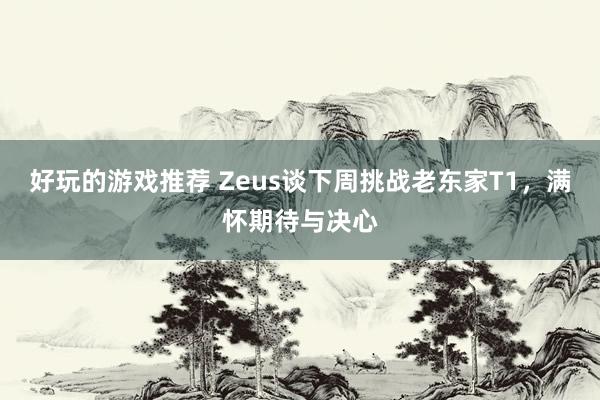 好玩的游戏推荐 Zeus谈下周挑战老东家T1，满怀期待与决心